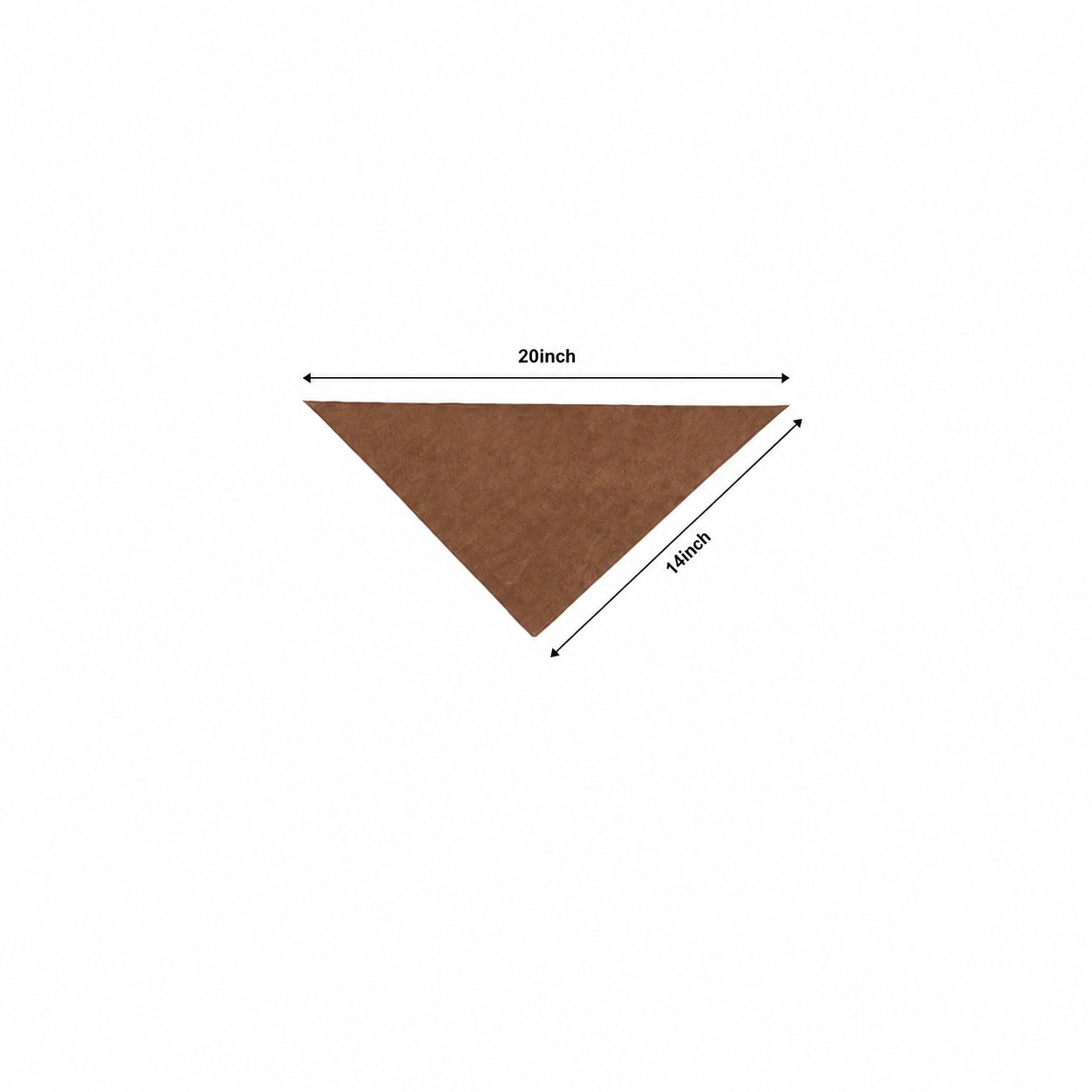 Cotton Triangle Pet Bandana — Brown