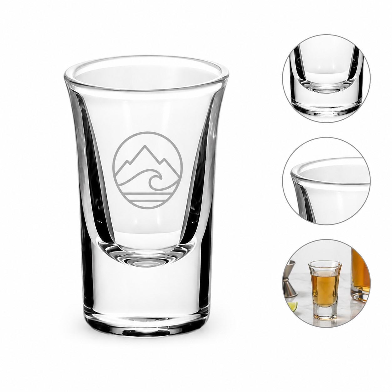 Crystal Shot Glass With Thick Bottom