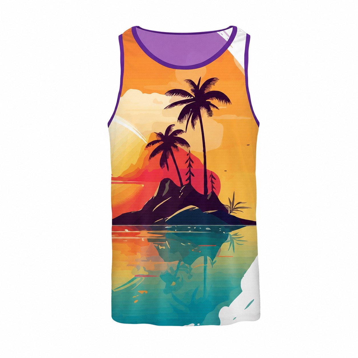 Birdseye Mesh Performance Tank Top — Purple
