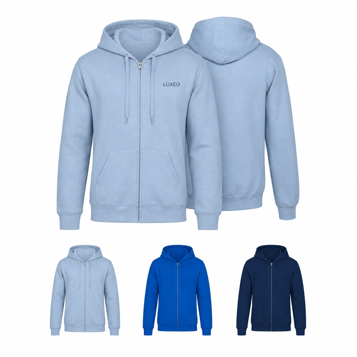 Soft Full Zip Fleece Hoodie