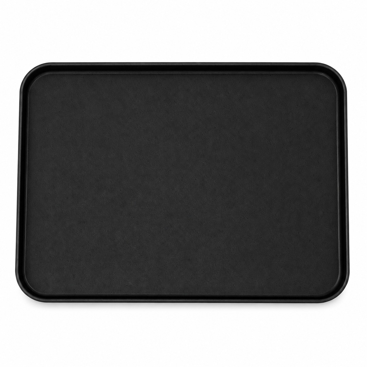 Large Reusable Plastic Serving Tray — Black