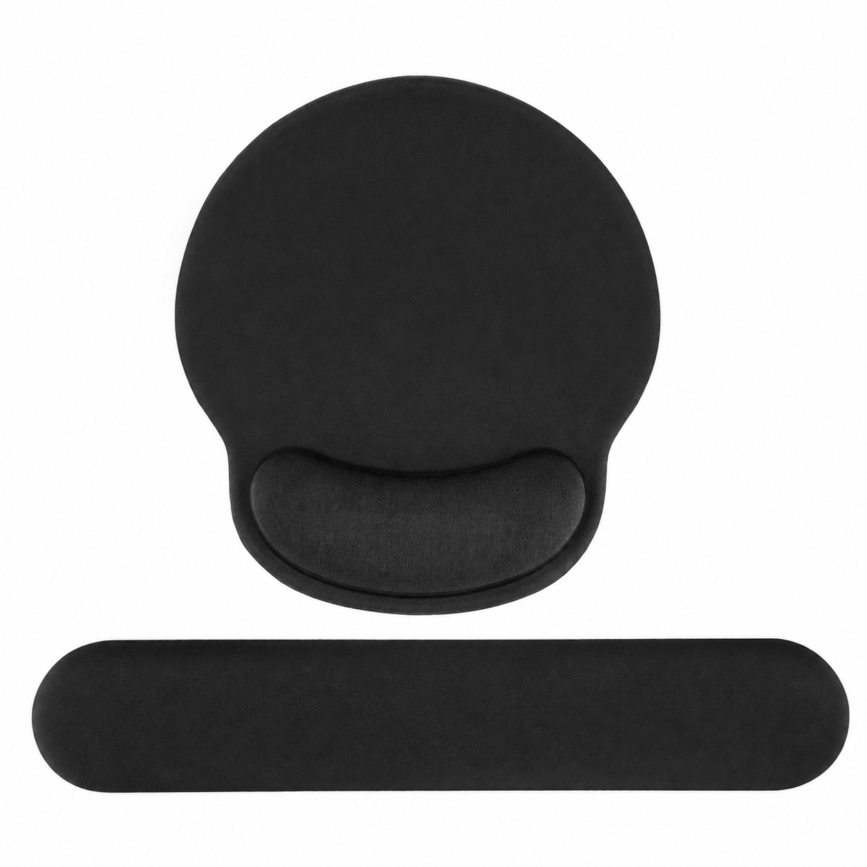 Ergonomic Mouse Pad Wrist Rest Set — Black