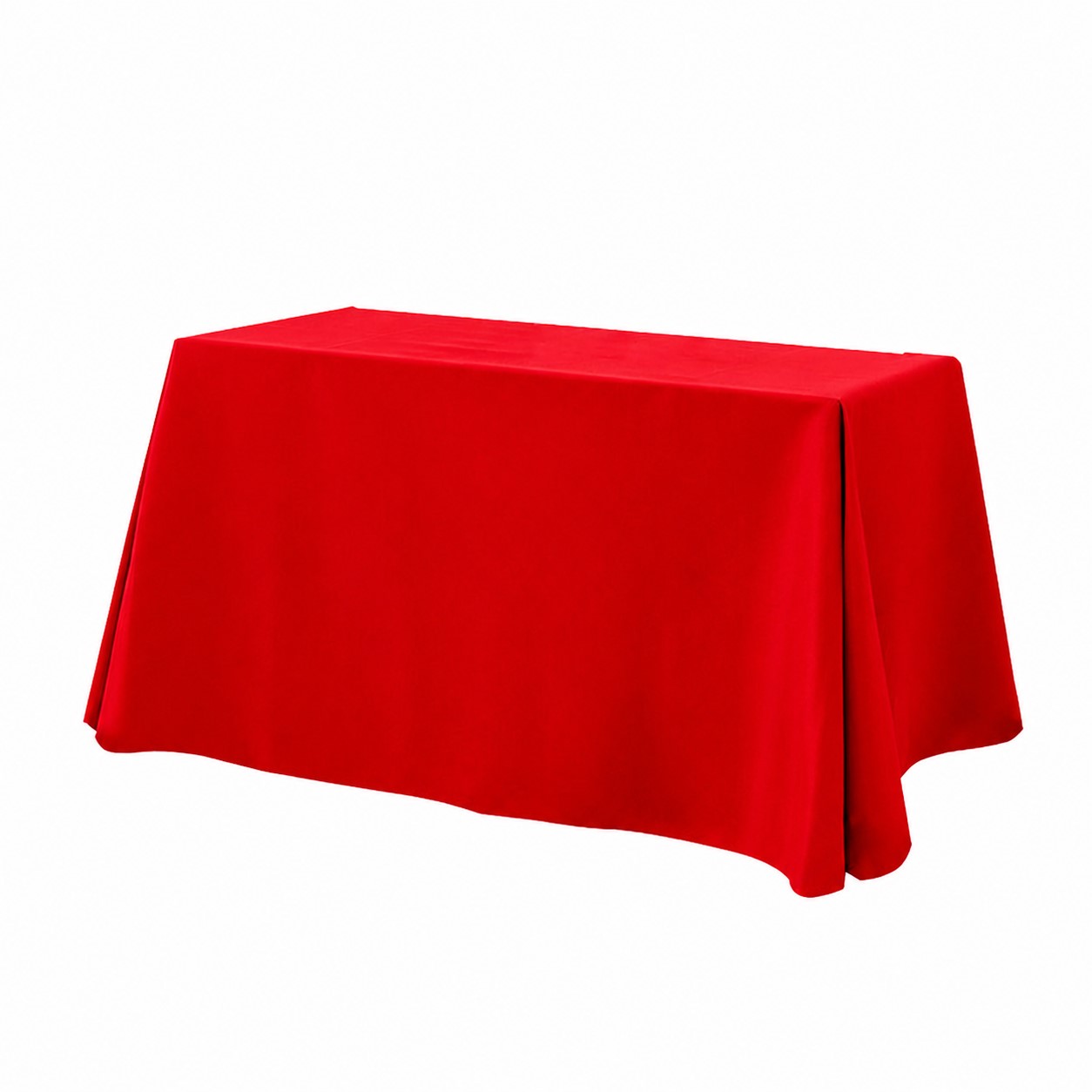 Polyester Booth Tablecloth Cover — Red