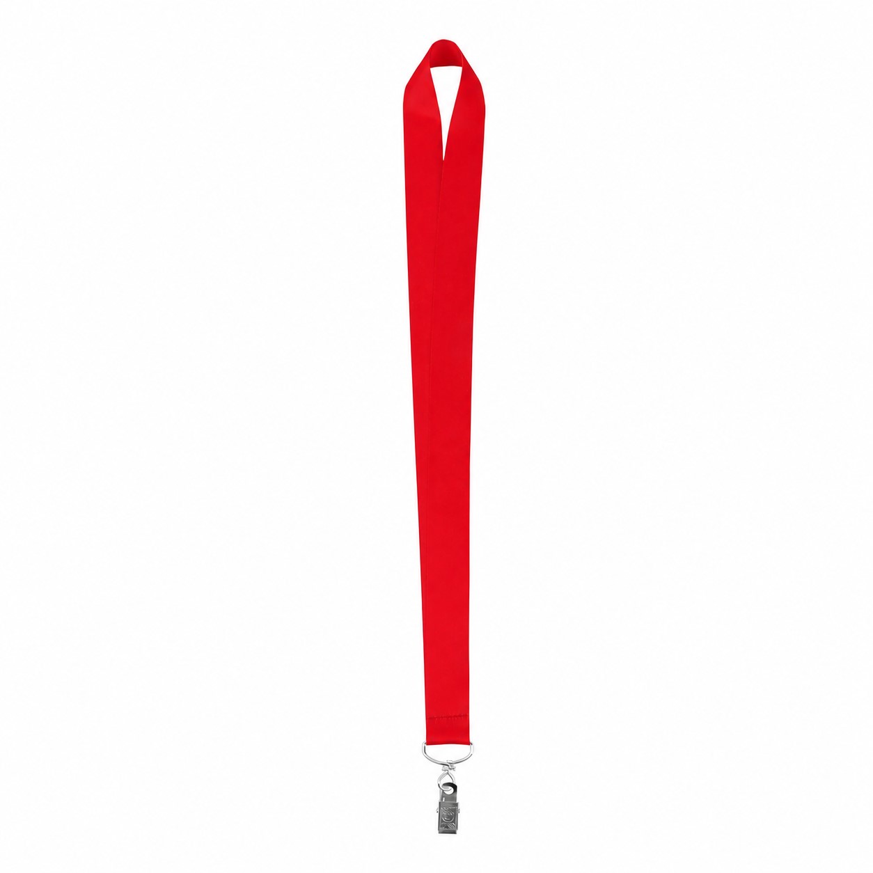 Wide Polyester Neck Lanyard — Red