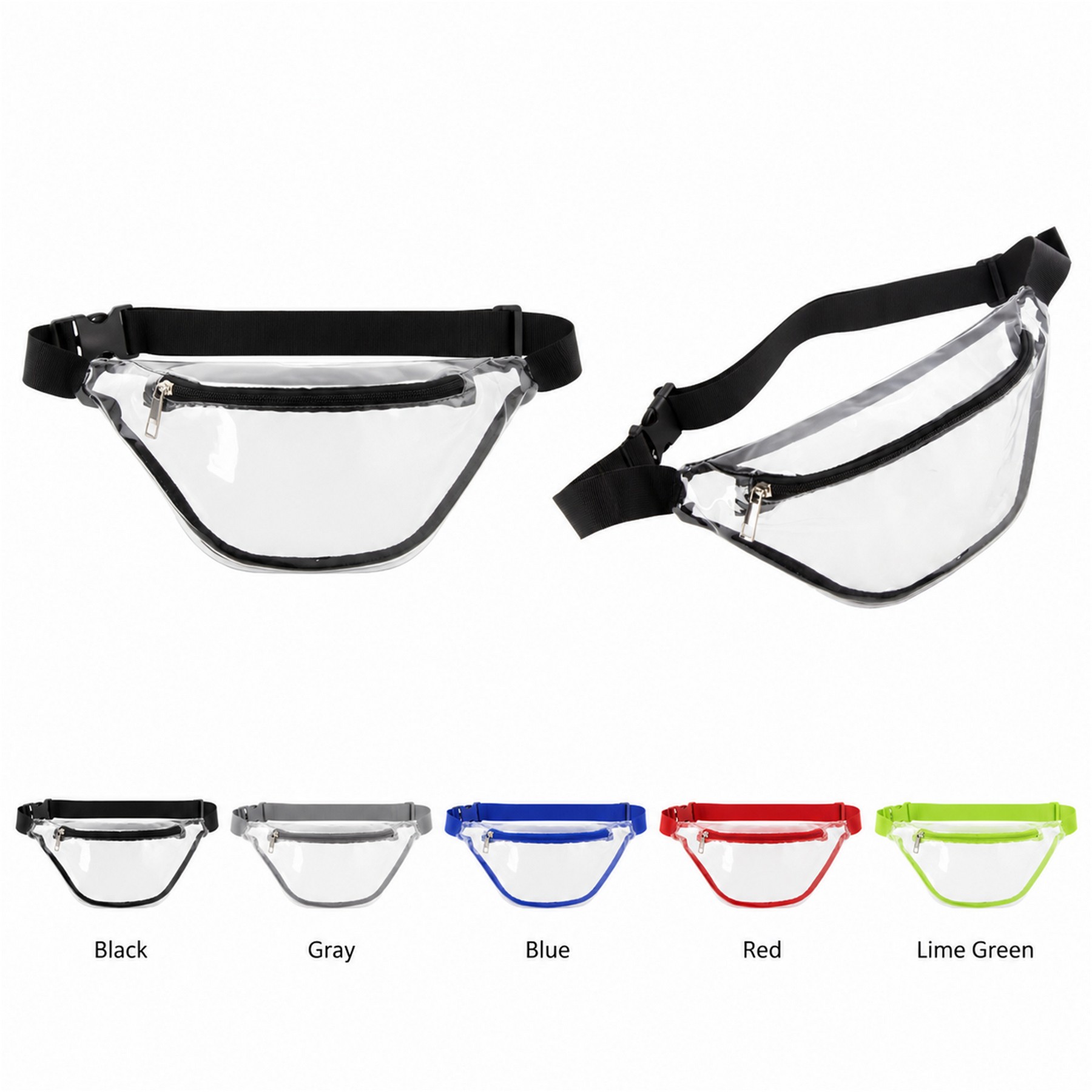 PVC Zippered Storage Fanny Pack