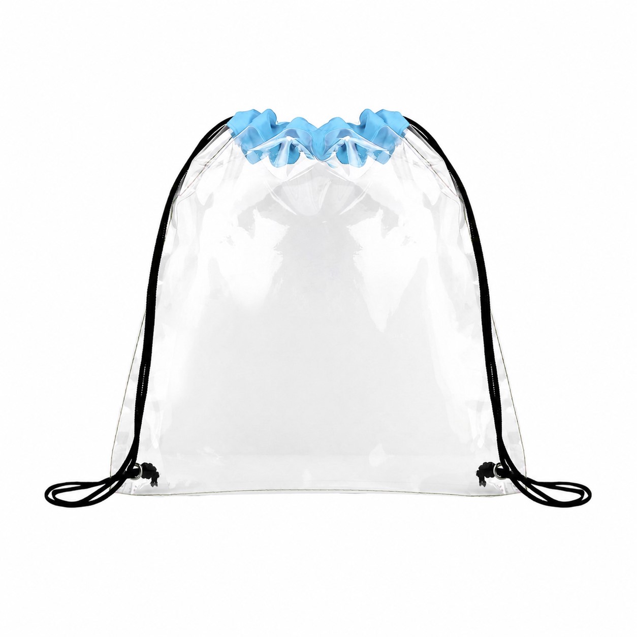 PVC Metal Grommets Drawstring Bag — Light Blue