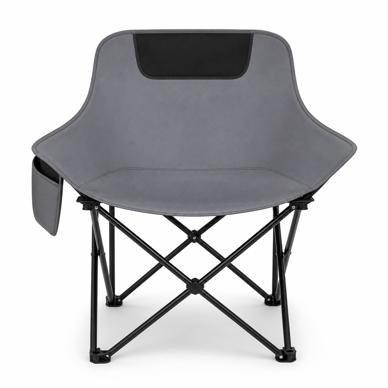 Wide Oxford Folding Camp Chair With Side Pocket — view 2
