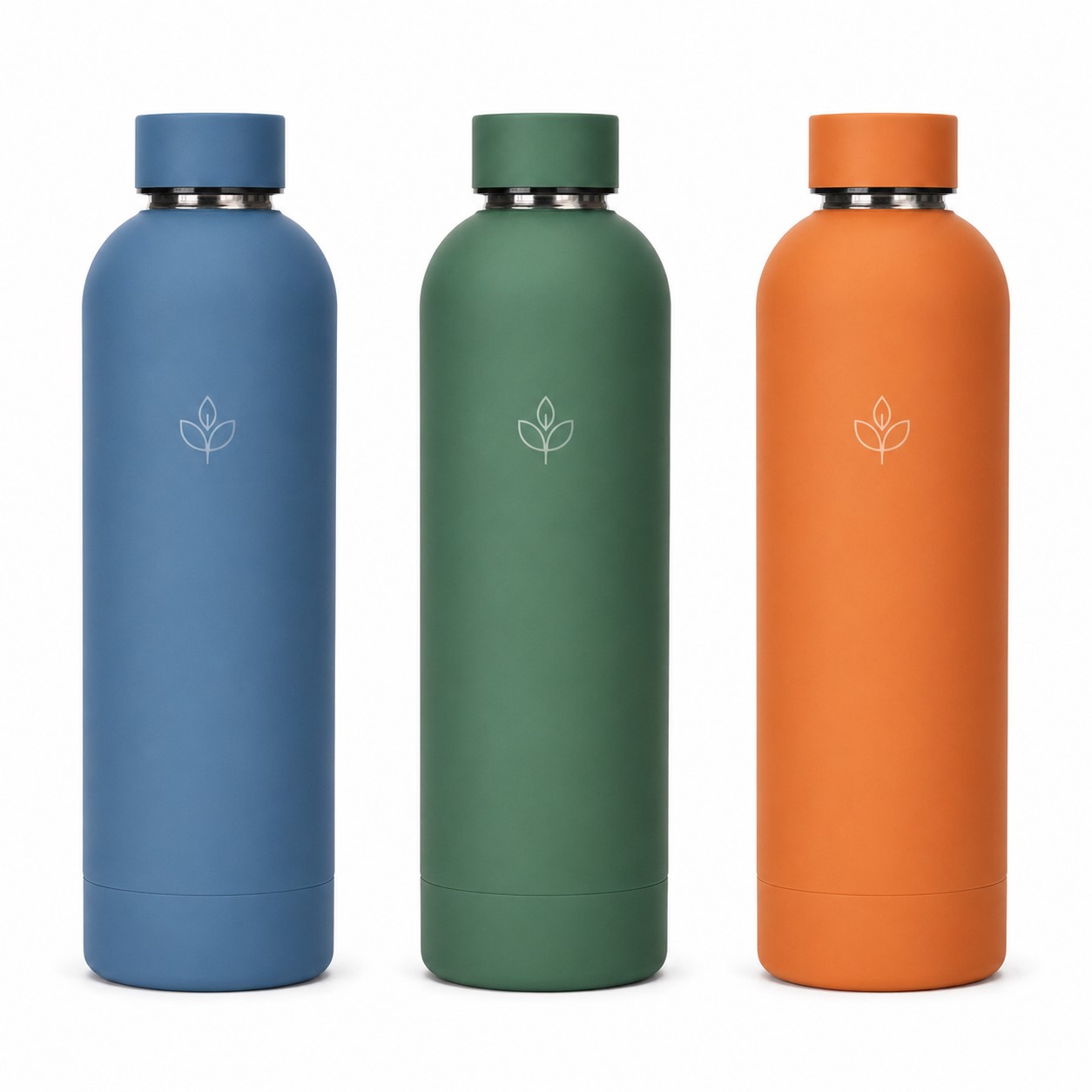 Insulated Stainless Steel Bottle With Rubber Finish