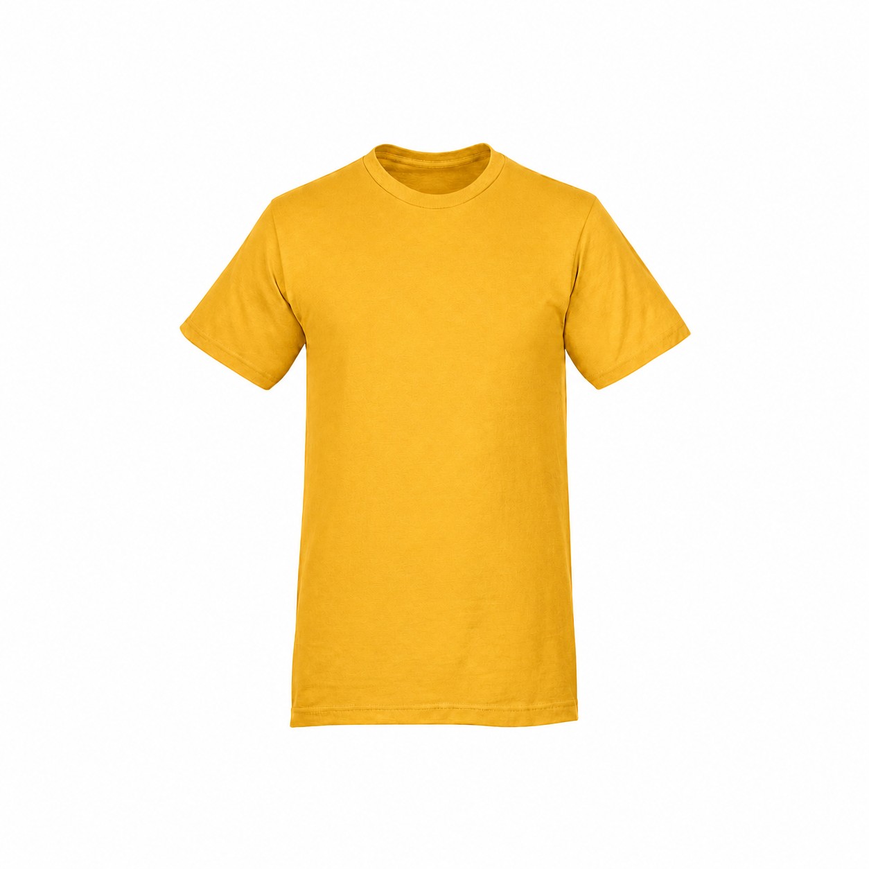 Fine Jersey Cotton Crewneck T Shirt — Gold