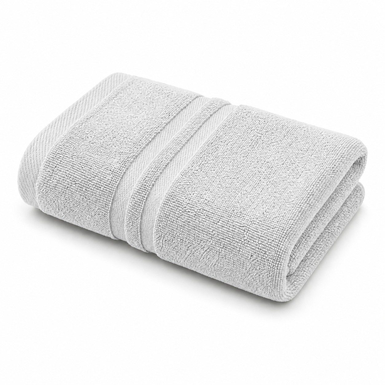 Cotton Bath Towel Set — Light Gray