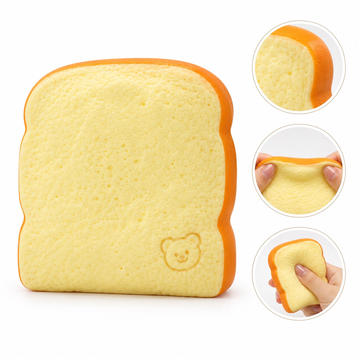 Bread Slice TPR Slow Rebound Stress Toy