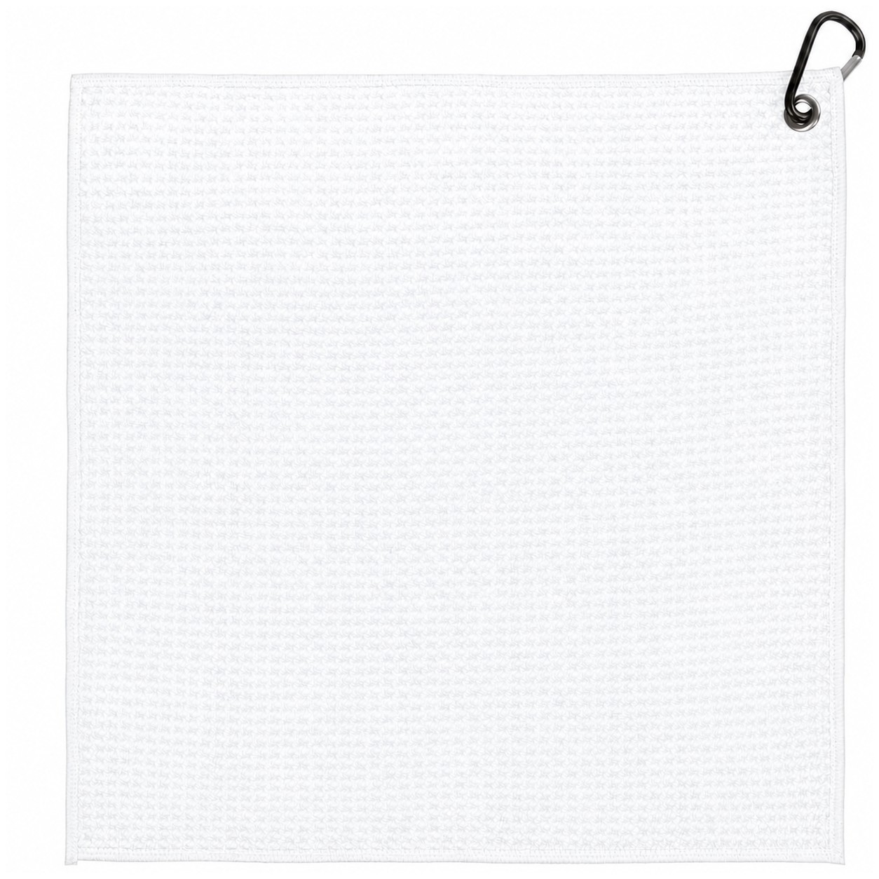 Waffle Polyester Golf Towel — Clear White