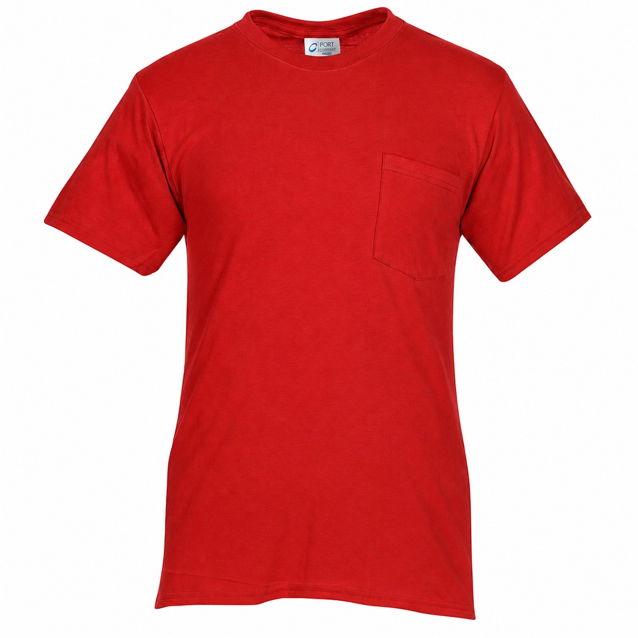 Pocket Cotton Polyester Tee — Red