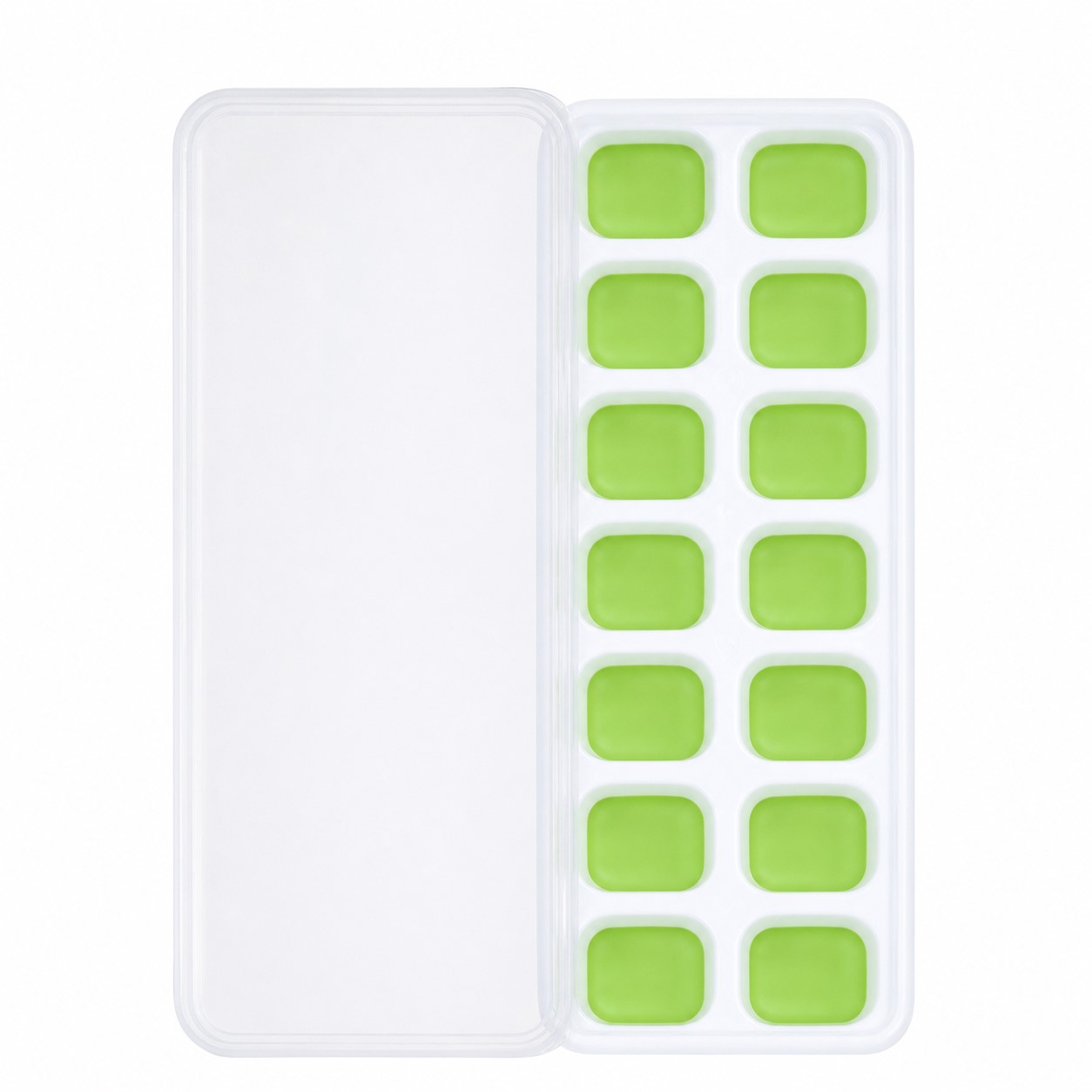 Lidded Fourteen Compartment Silicone Ice Cube Tray — view 2