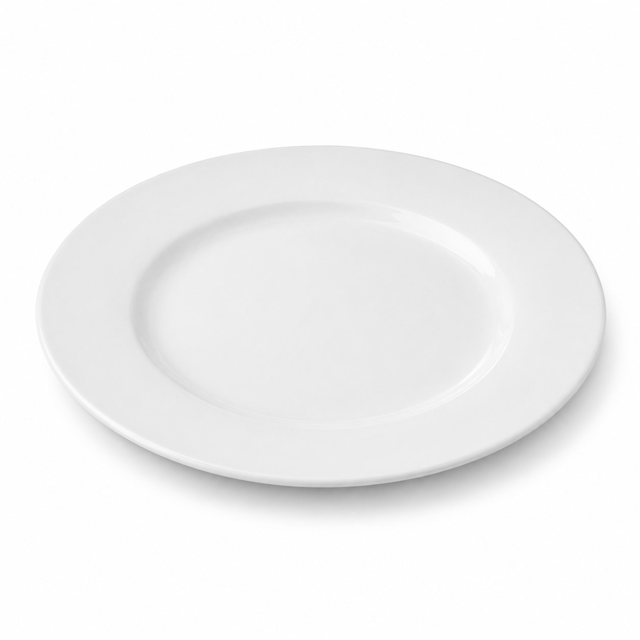 Six Inch White Ceramic Dinner Plate — view 2