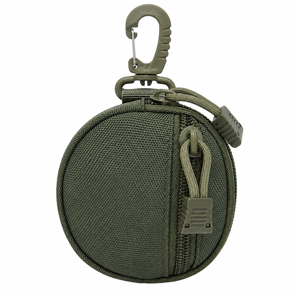 Round Oxford Coin Key Pouch With Carabiner — view 2