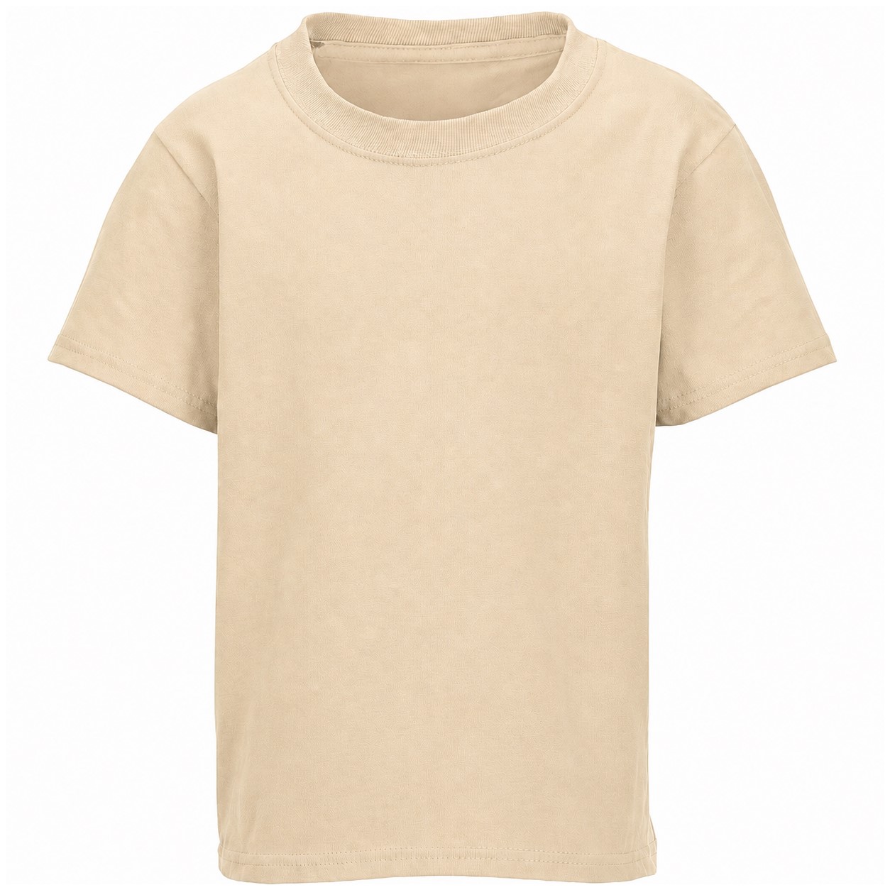 Youth Midweight Cotton Crewneck T-Shirt — Beige