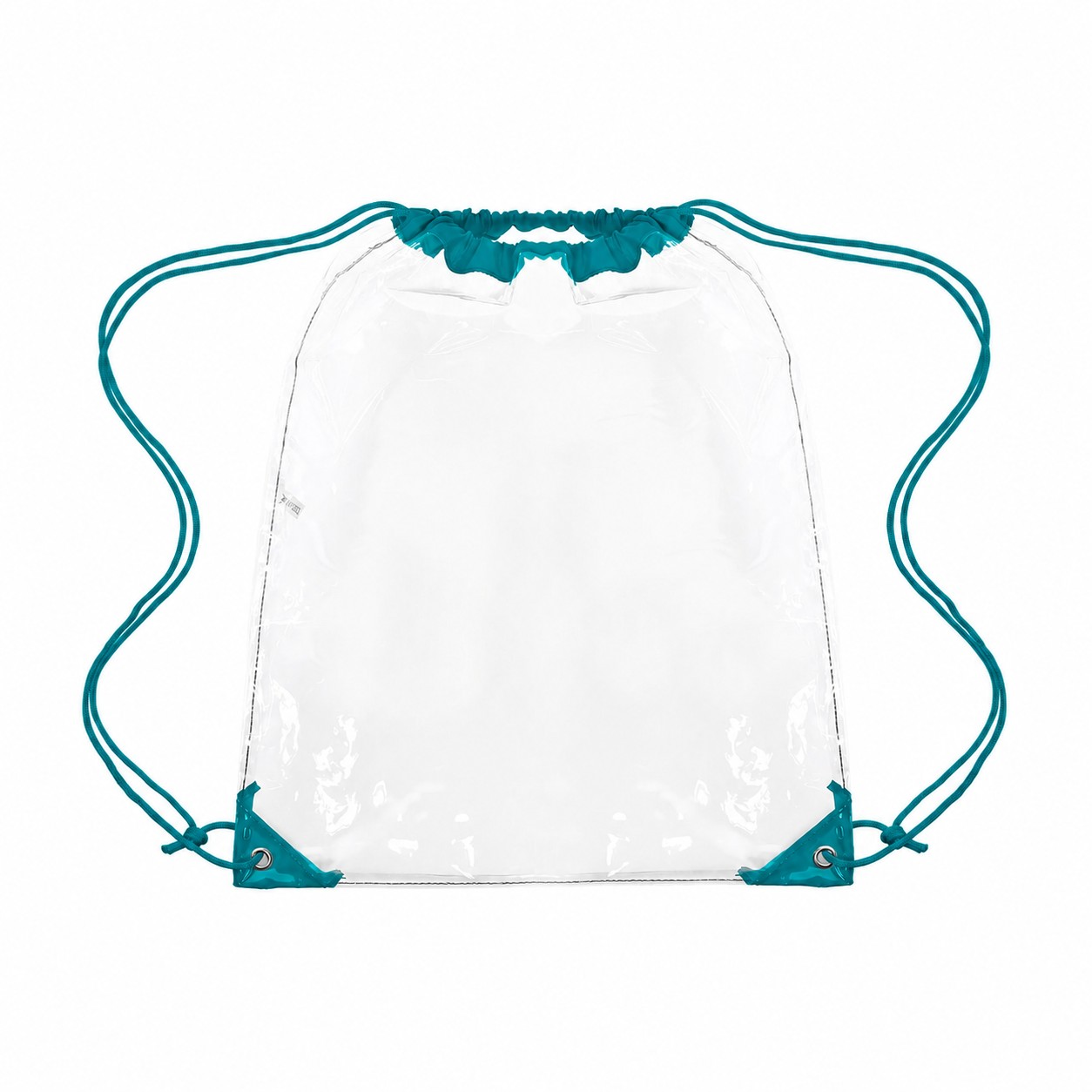 Large Reinforced Corners Drawstring Bag — Teal Blue