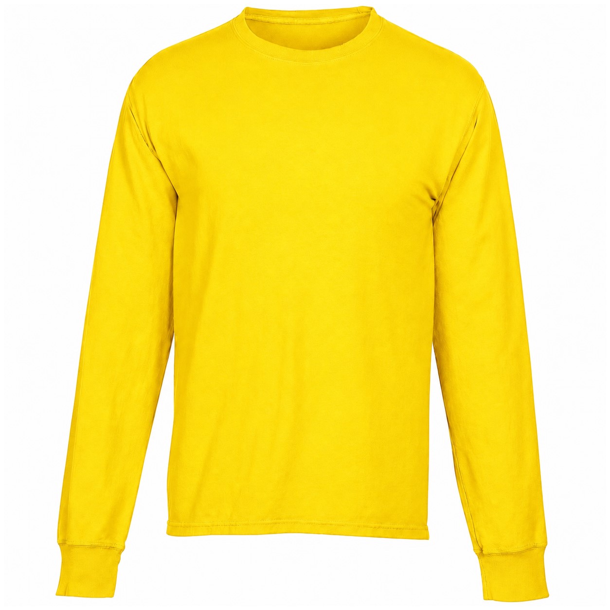 Garment Dyed Cotton Long Sleeve Tee — Yellow