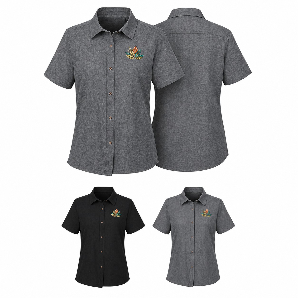 Collared Cotton Workwear Shirt