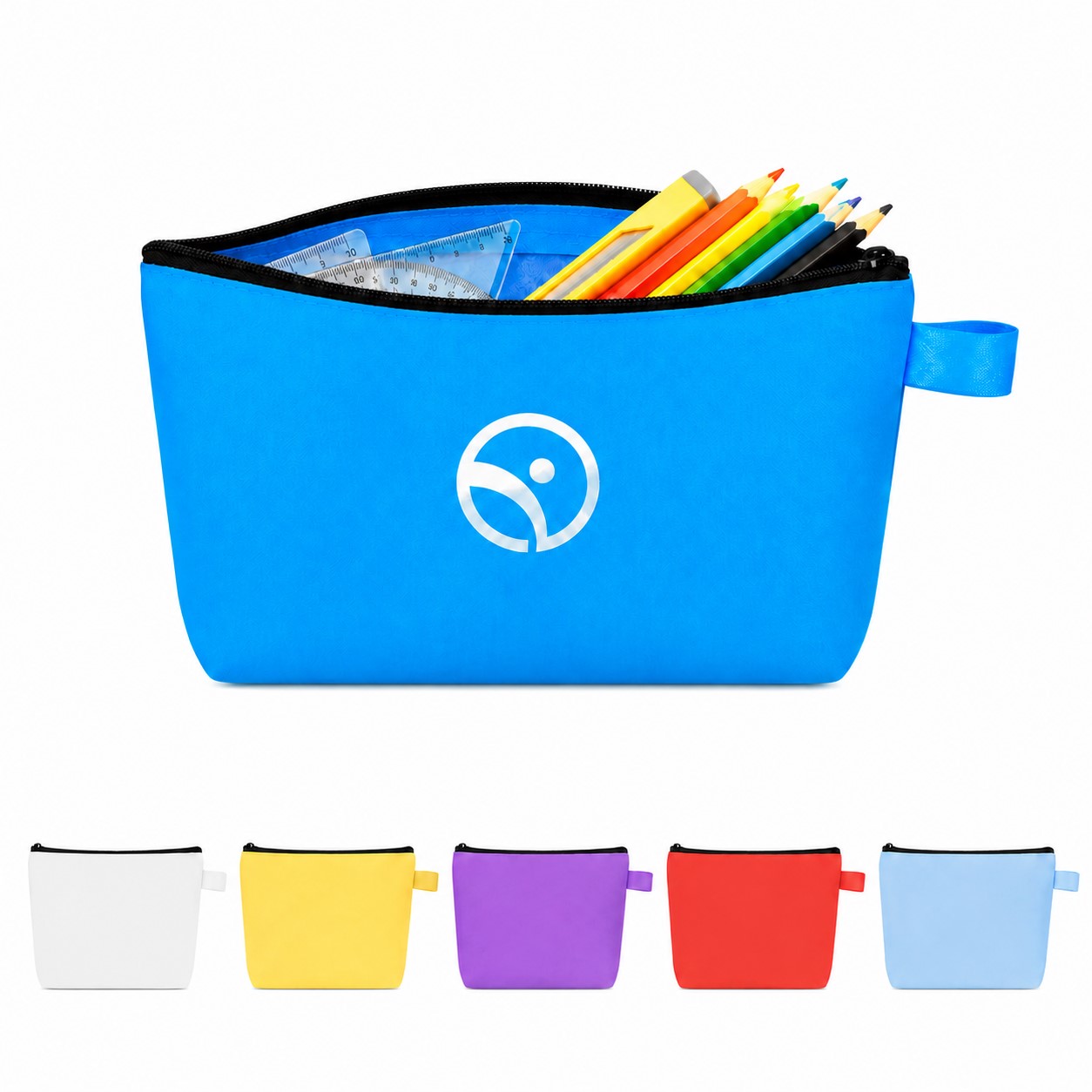 Cotton Canvas Zippered Storage Pouch