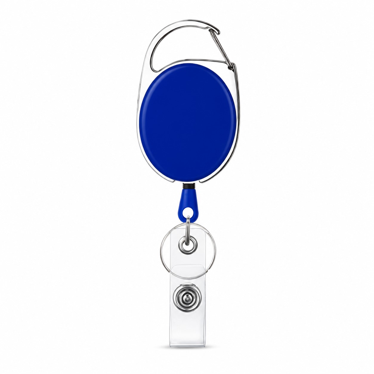 Oval Retractable ID Badge Reel Keychain — view 2