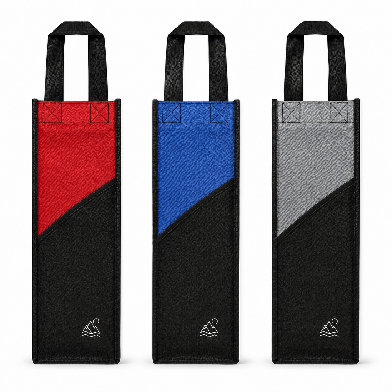 Polyester Single Bottle Wine Carrier — view 1