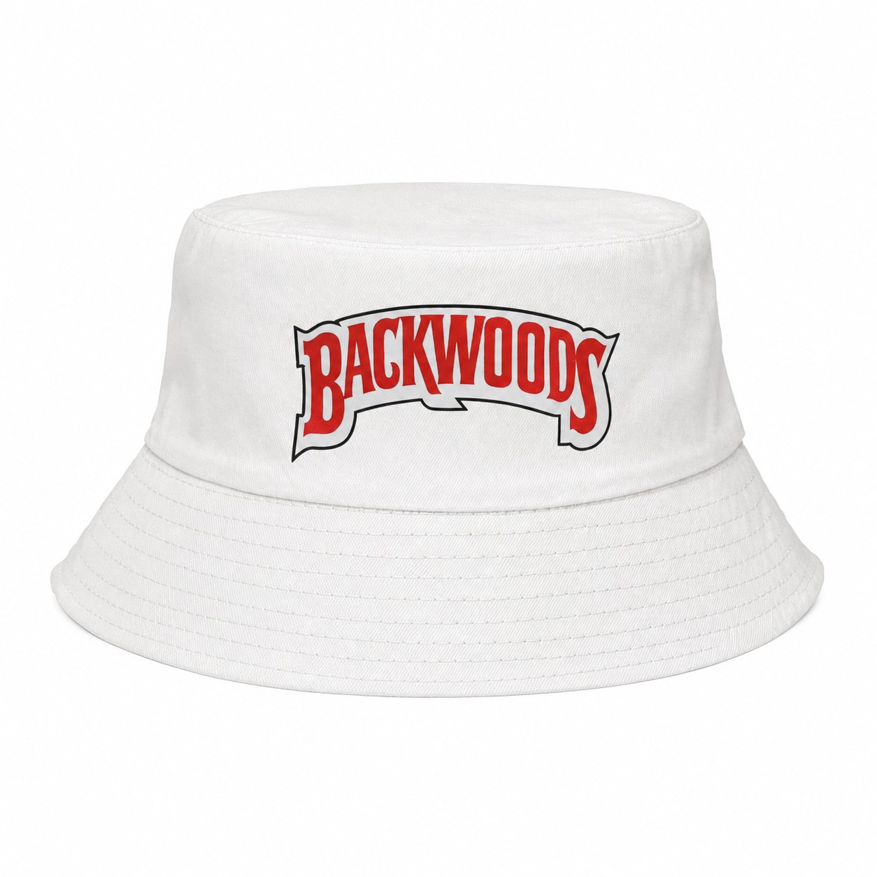 Foldable Polyester Bucket Hat — White