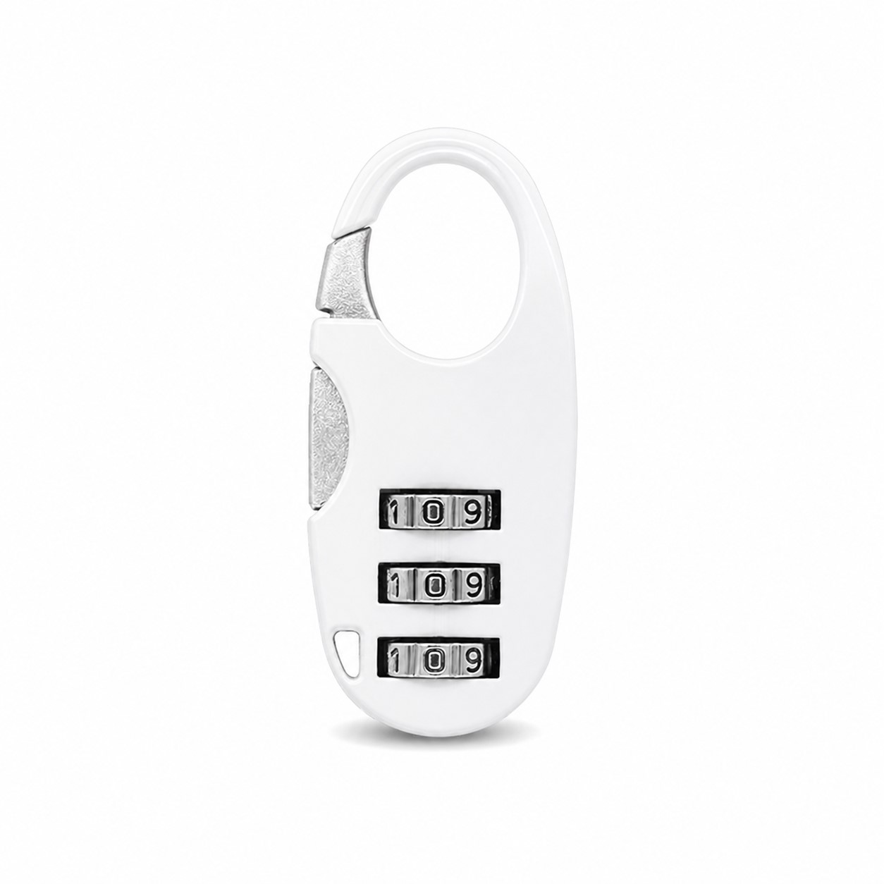 Oval Zinc Alloy Combination Lock — White