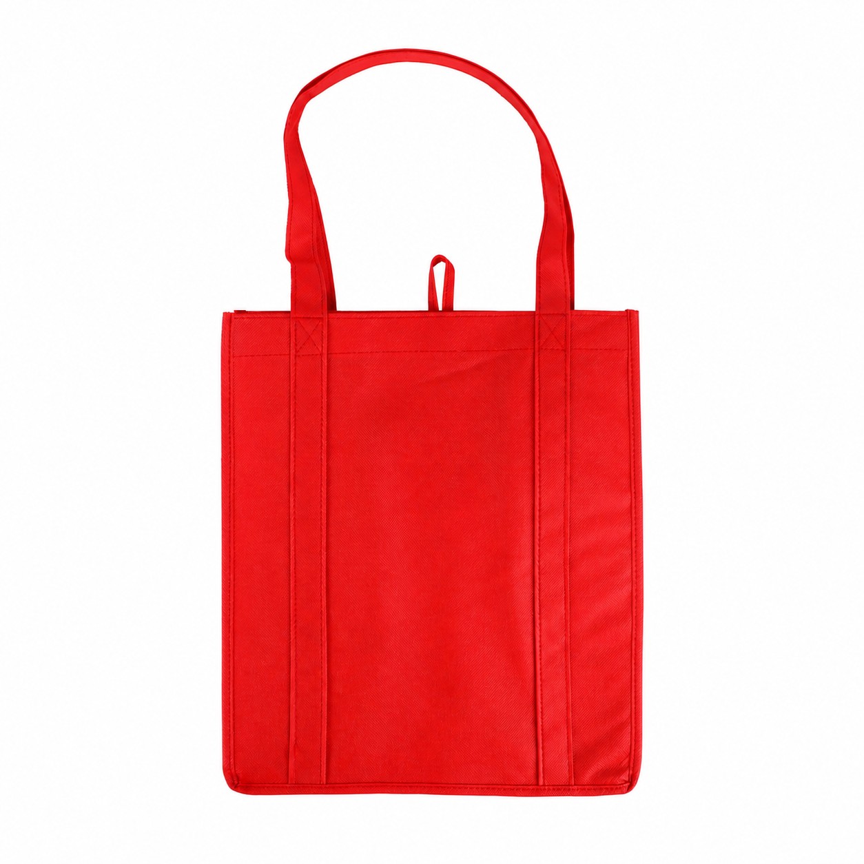 Large Reinforced Handles Tote Bag — Red
