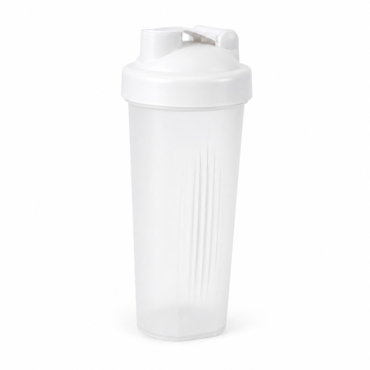 Plastic Workout Shaker Bottle — White