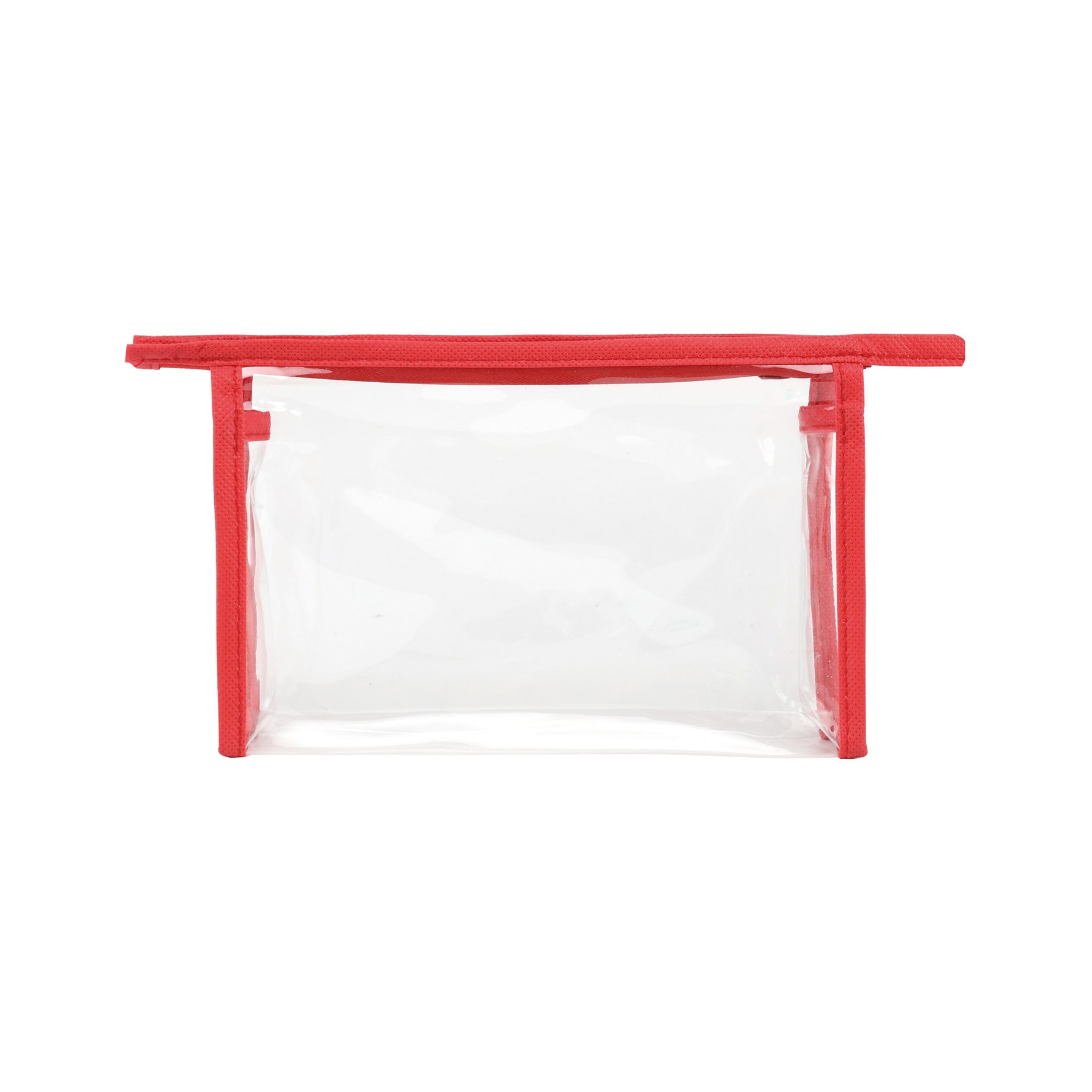 Clear PVC Toiletry Bag with 80GSM Non-Woven Trim — view 2