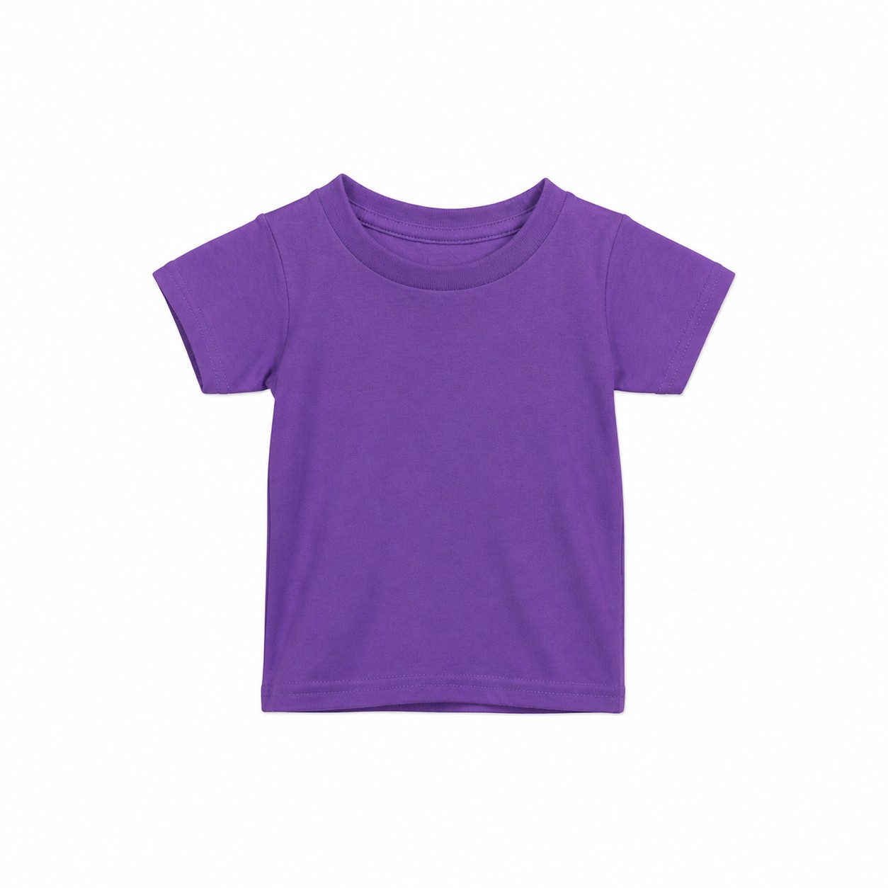 Toddler Cotton Short Sleeve T Shirt — Purple