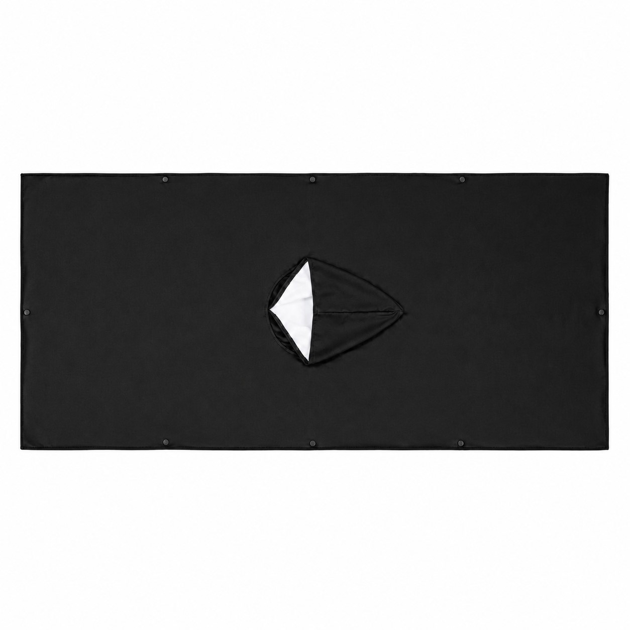 Kids 400GSM Hooded Poncho Towel — Black