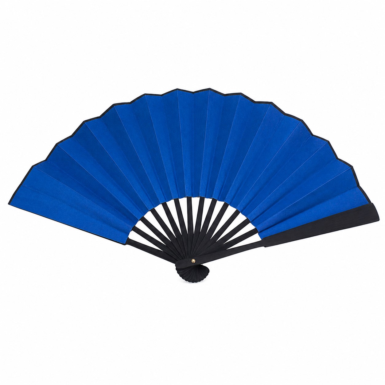 Silk Folding Hand Fan With Wood Ribs — view 2