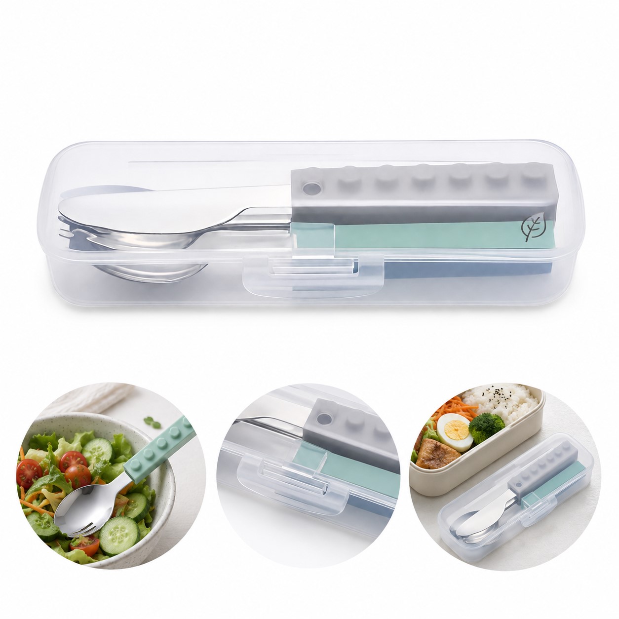 Block Handle Polypropylene Children's Utensil Set