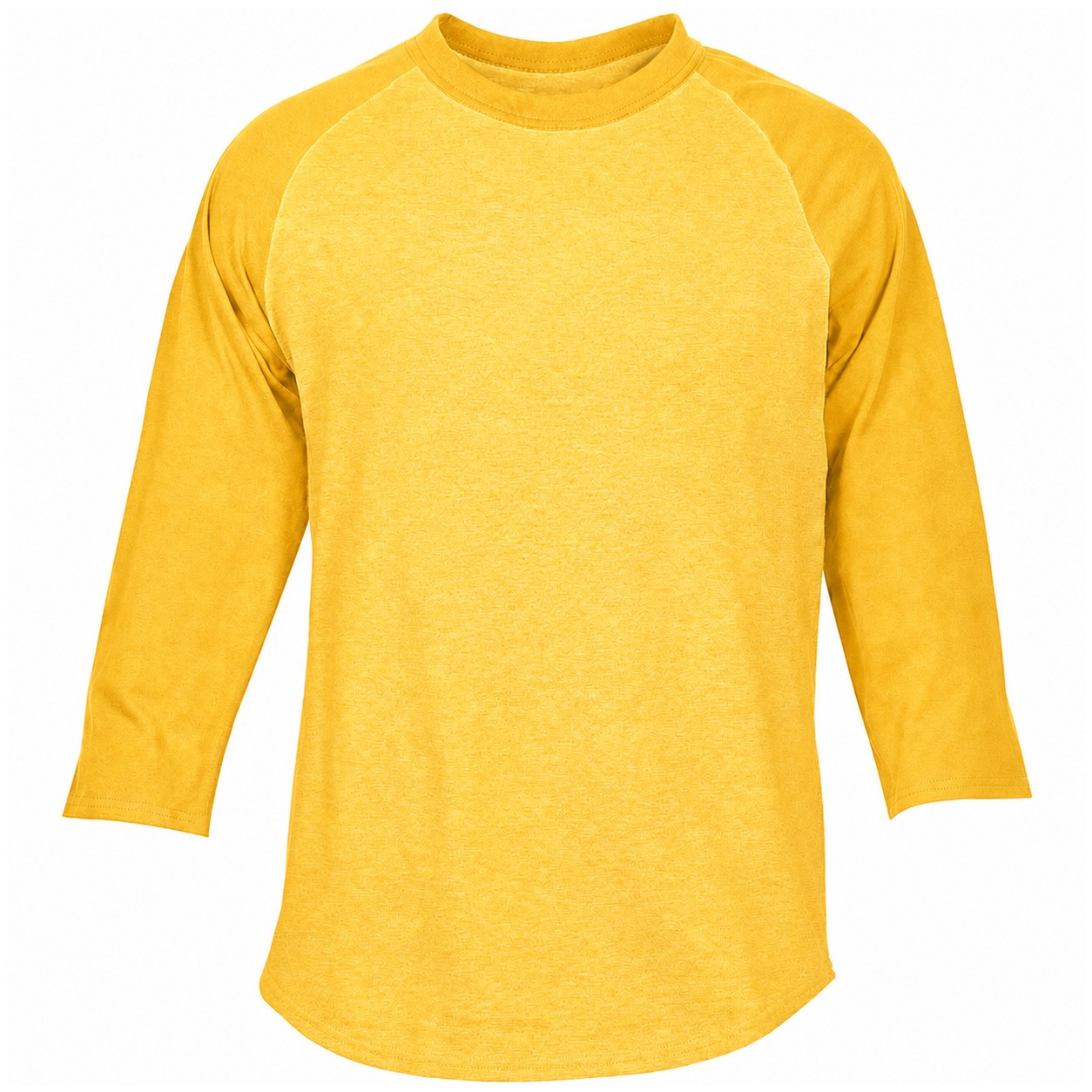 Cotton Colorblock Baseball Sleeve Shirt — Yellow