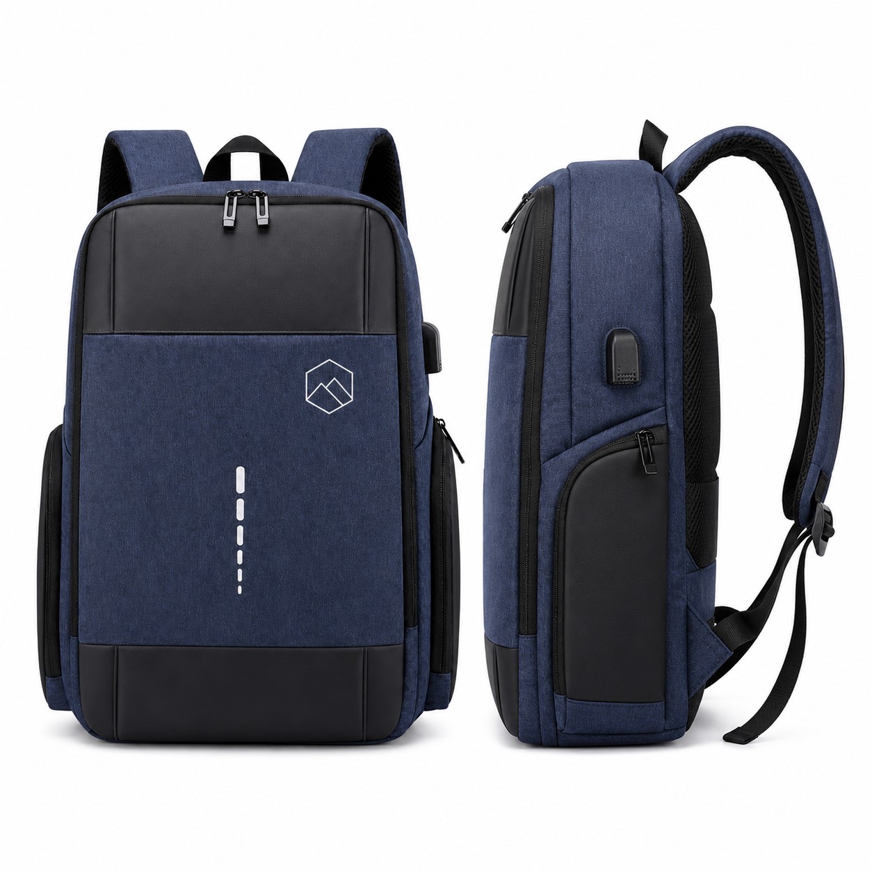 Oxford Laptop Backpack With External Charging Port