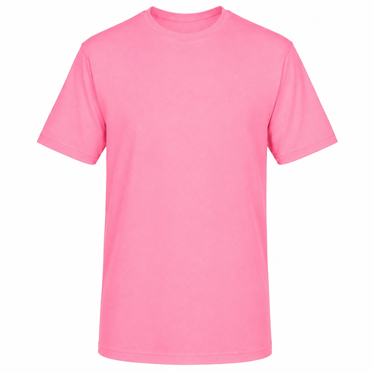 Five Star Pattern Cotton Polyester Tee — Pink