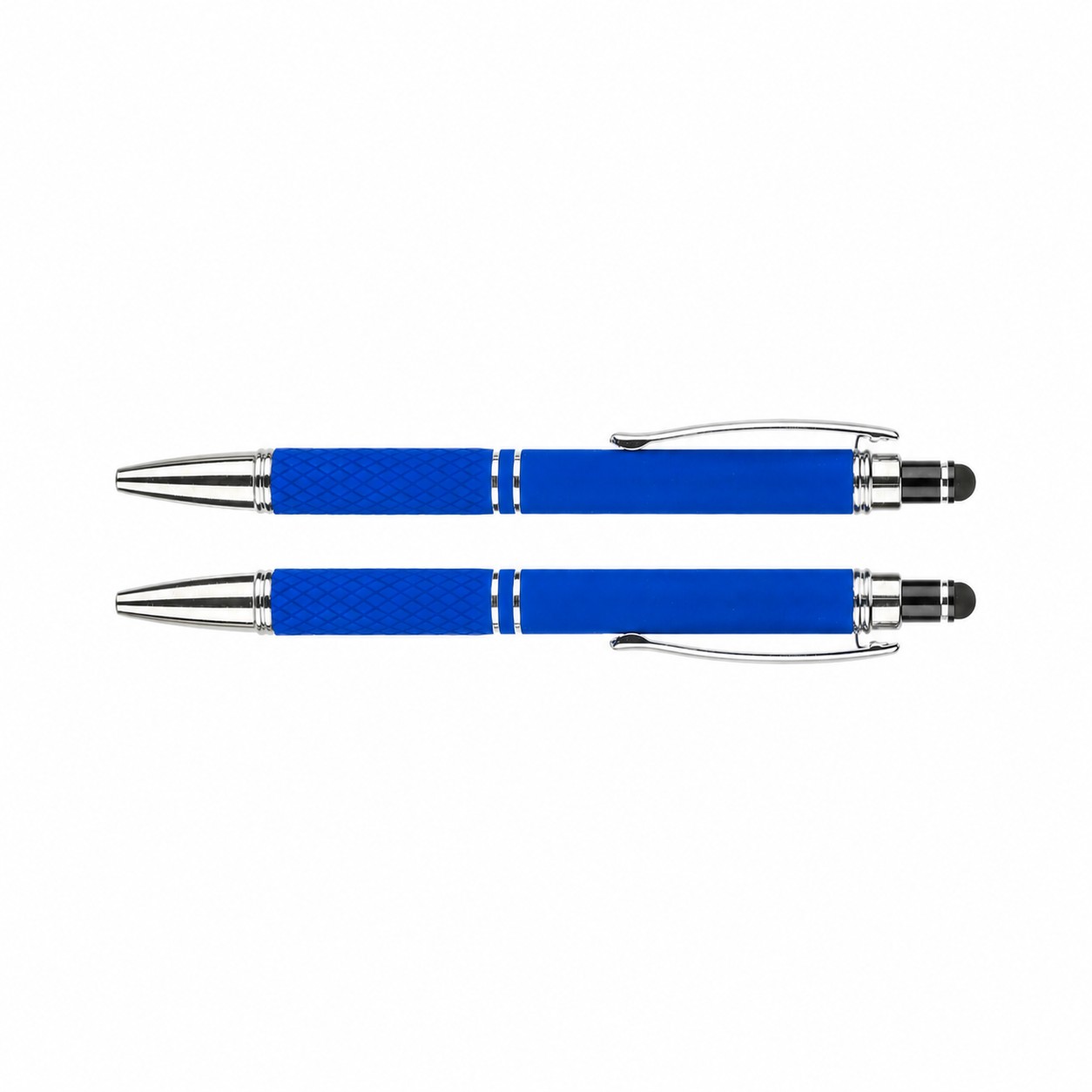 Soft Touch Aluminum Stylus Pen — Blue