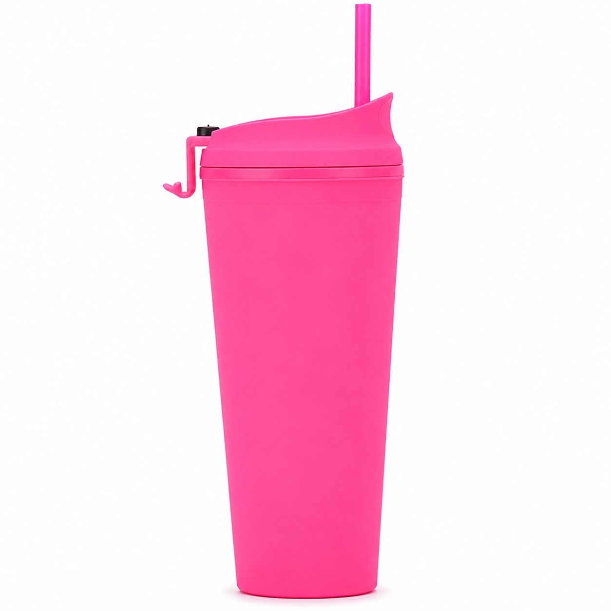 Double Wall Polypropylene Cup With Straw — view 2
