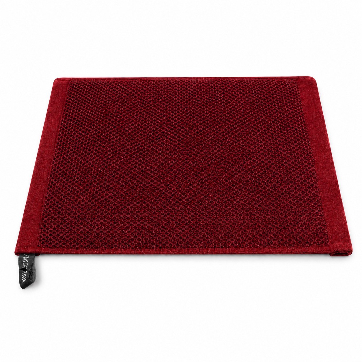 Square Cotton Kitchen Dish Towel — Dark Red