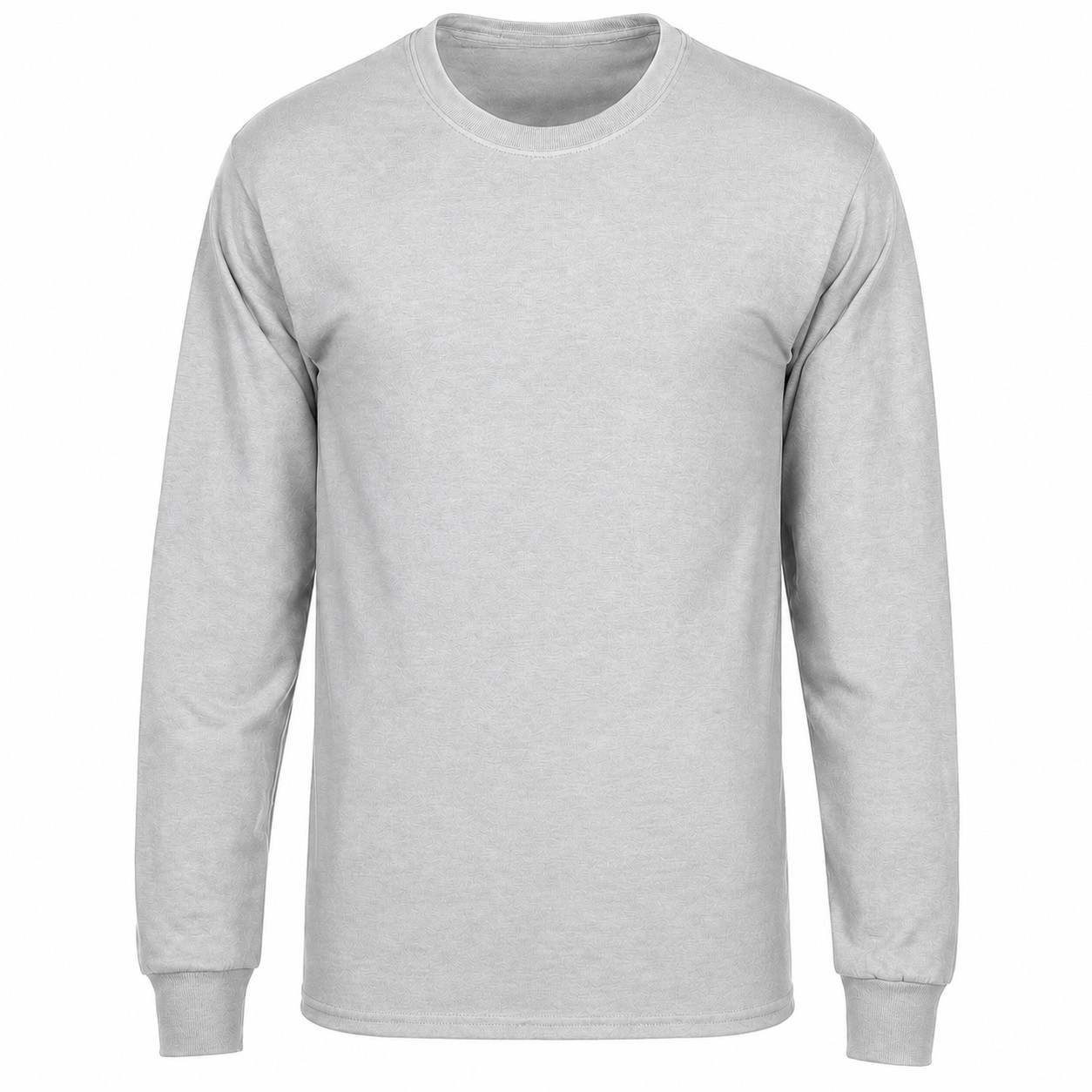 6-Ounce Cotton Long Sleeve Shirt — Silver