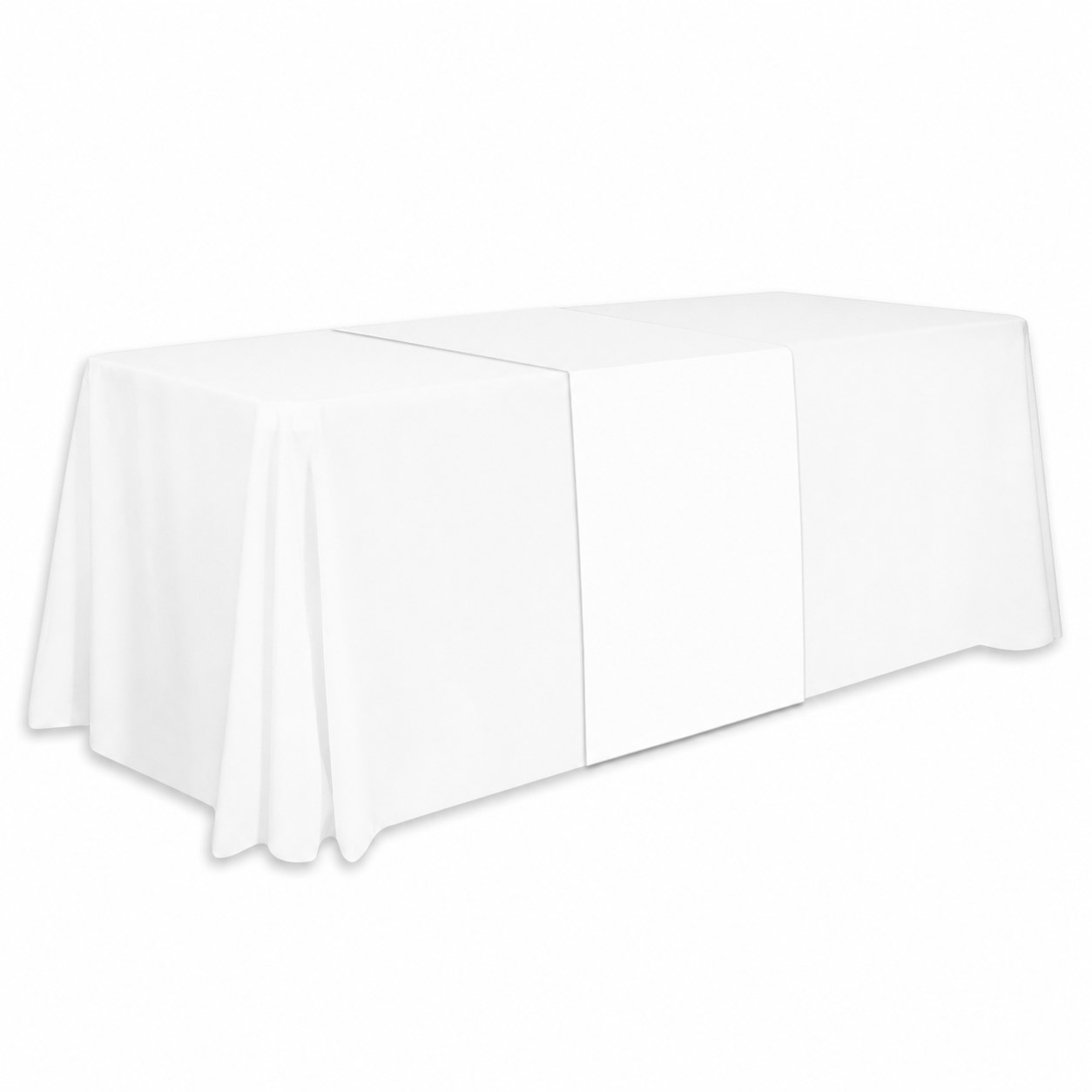 Thirty-Inch Polyester Table Runner — Clear White