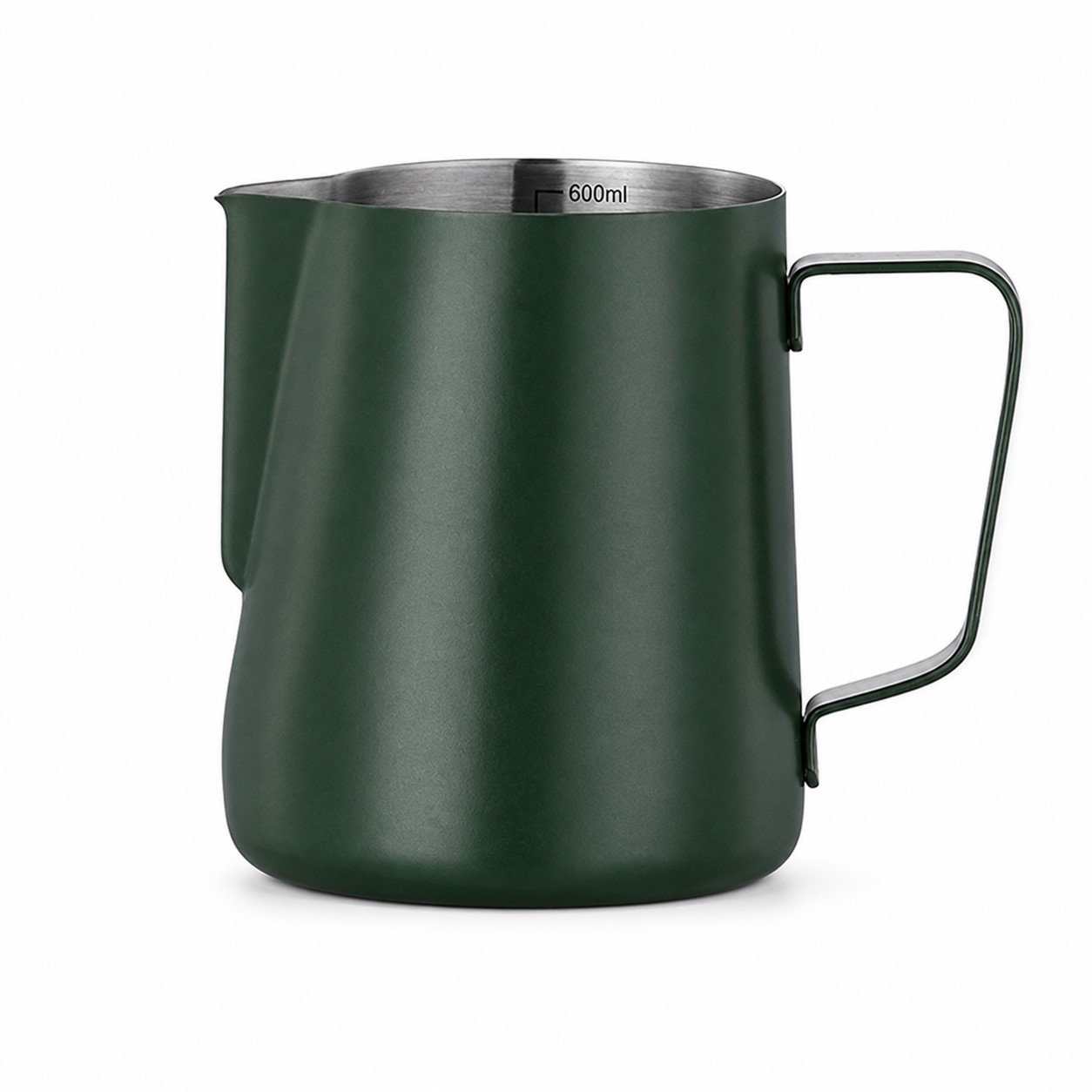 Narrow Spout 20 Oz Stainless Steel Milk Pitcher — view 2