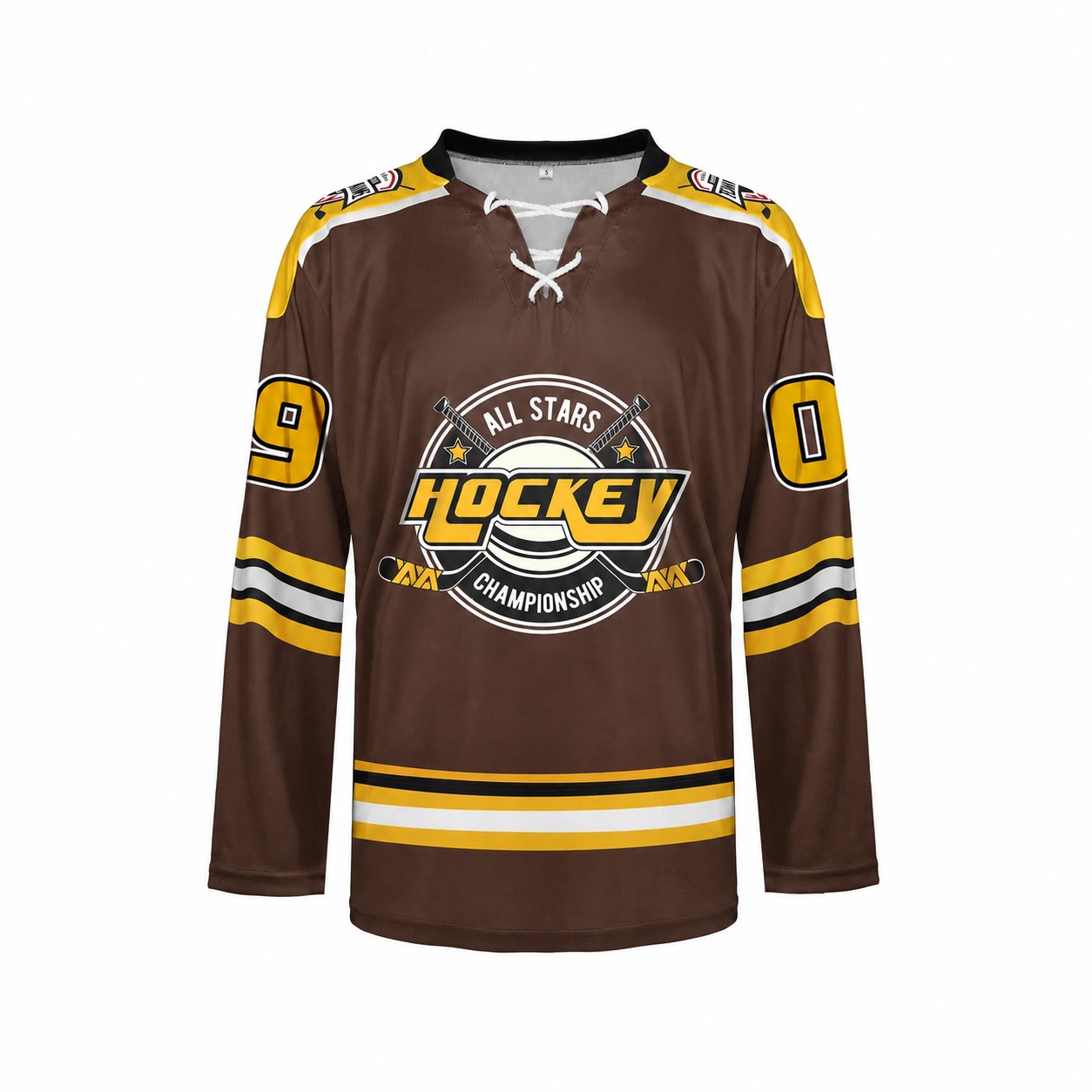 Polyester Performance Sports Jersey — Brown