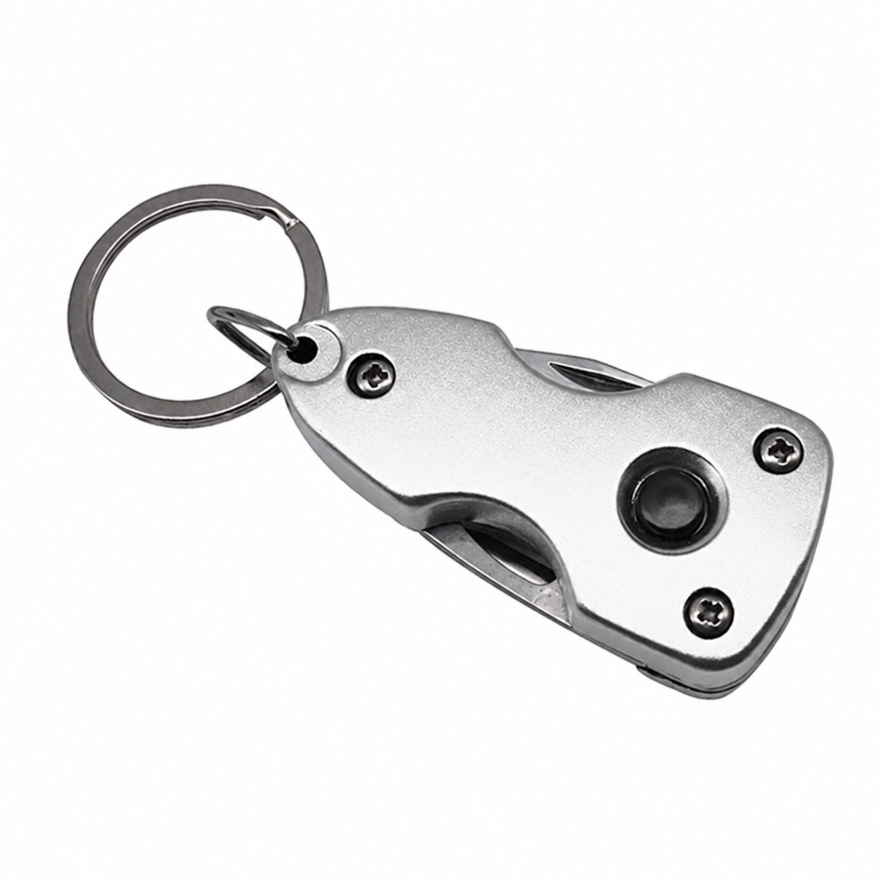 LED Multi Tool Keychain Knife — Silver