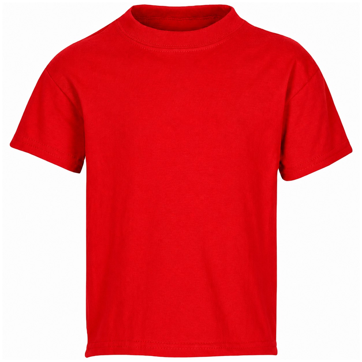 Youth Cotton-Polyester Blend T-Shirt — Red