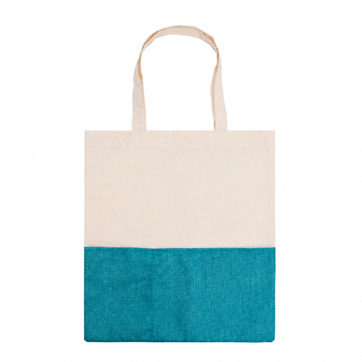 Cotton Tote Bag — Teal Blue