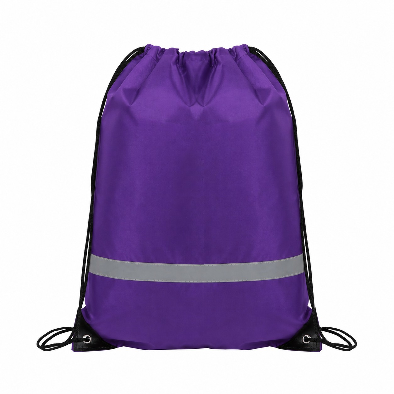 210D Polyester Drawstring Bag — Purple